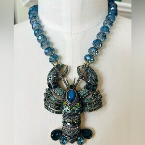Heidi Daus 🆕 “Shellfishly Stunning” Crystal Beaded Lobster Necklace